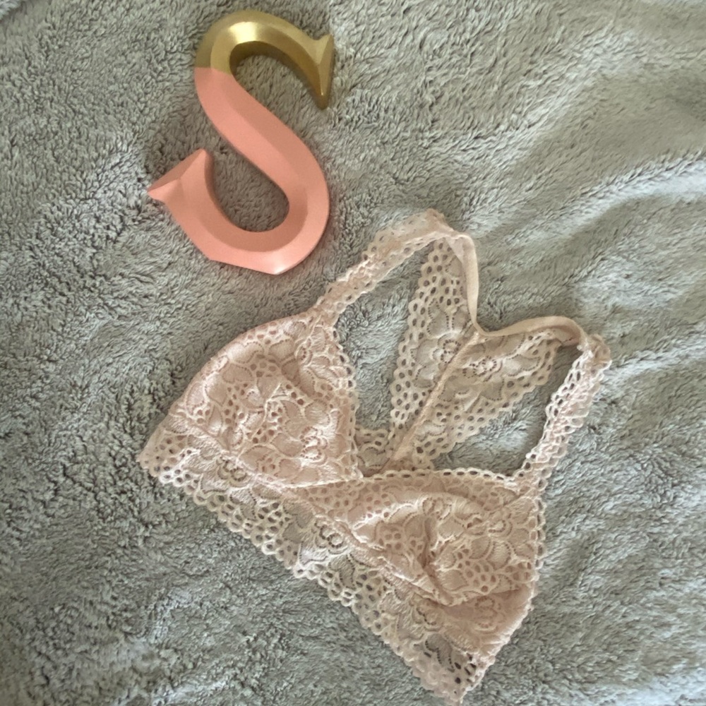 Aerie Racerback Lace Bralette - Blush